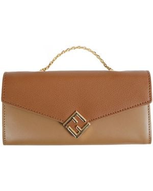Fendi Ff Diamonds Wallet - Brown