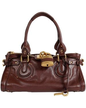 Chloé Grained Leather Paddington Bag - Brown