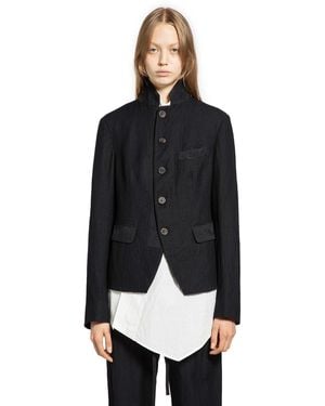 Forme D'expression 5B Cropped Wool Jacket - Black