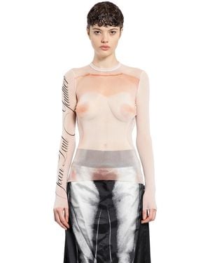 Jean Paul Gaultier 'Le Classique' Long Sleeve Top - Pink
