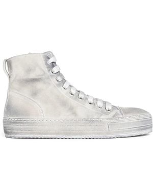 Ann Demeulemeester Raven High-Top Sneakers - White