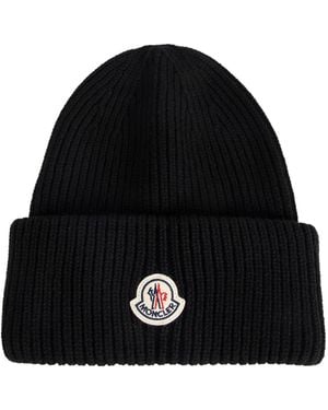 Moncler Wool Cash Beanie - Black