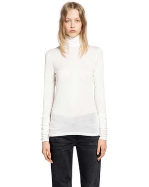 THE GARMENT Bree Long Sleeve Turtleneck Top - White