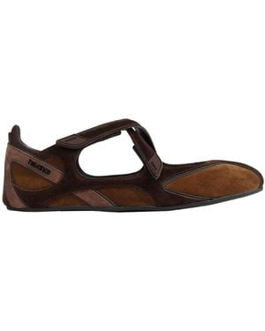 The Attico Floor01 Ballerina Flats - Brown