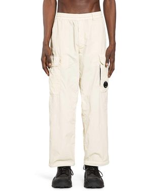 C.P. Company Flatt Nylon Cargo Lens Trousers - Natural