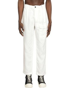 C.P. Company Cotton Canvas Cargo Trousers - White