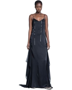 Ann Demeulemeester Ottilie Long Dress - Blue