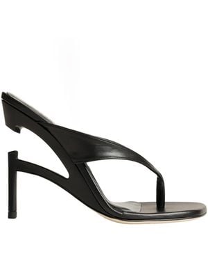 NVL-GARDE Broken Heel Thong Sandals - Black