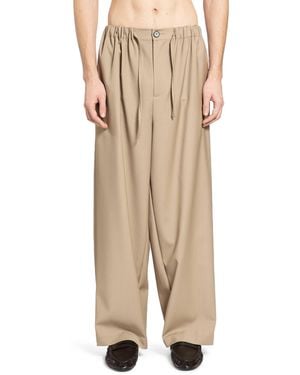 ROSE BURRITO Wool Pajama Pants - Natural