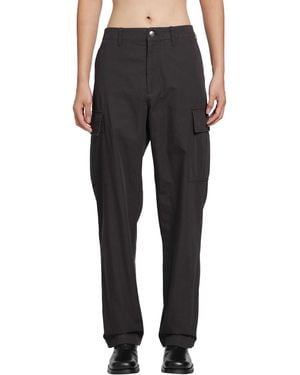 Burberry Cotton Cargo Trousers - Black