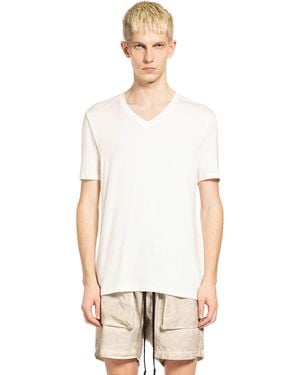 Thom Krom Stretch Modal Silk V-Neck T-Shirt - White