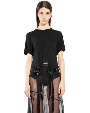Simone Rocha Easy T-Shirt With Bow Tails - Black