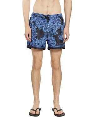 Givenchy Swim Shorts With Pompom Print - Blue