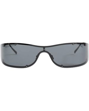 Saint Laurent Rimless Shield Sunglasses - Gray