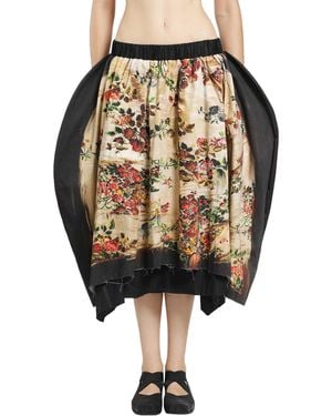 IA London Margaret Gathered Midi Skirt - Black