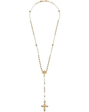 Emanuele Bicocchi Beaded Rosary Necklace - Metallic