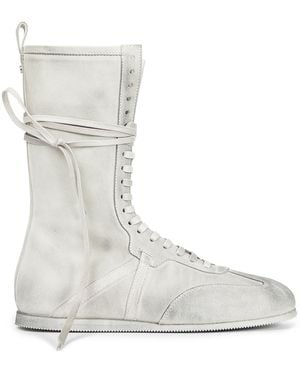 Ann Demeulemeester Fides Soft High-Top Boxing Sneakers - Gray