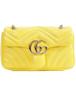 Gucci Gg Marmont Shoulder Bag - Yellow