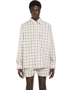 BRYAN JIMENE`Z Check Shirt - White