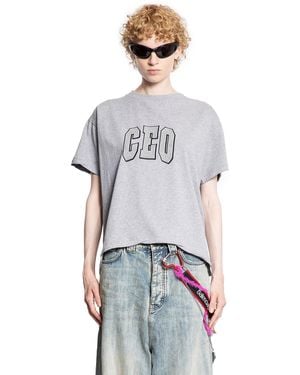 Balenciaga Ceo Team Logo Boxy T-shirt in Grey | Lyst UK