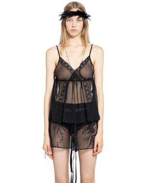 Ann Demeulemeester Zeni Negligé Top - Black