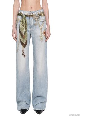 Acne Studios Trompe-'Oeil Jeans - Blue