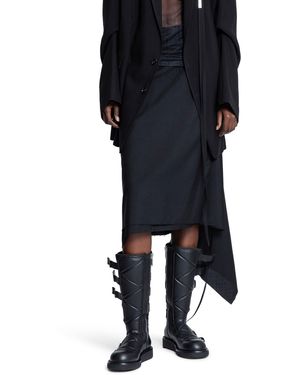 Ann Demeulemeester Ylva Midi Wrap Skirt - Black