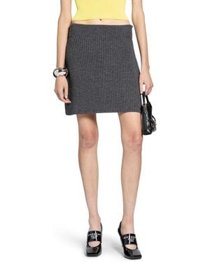 Givenchy Mini Pencil Skirt In Wool - Black