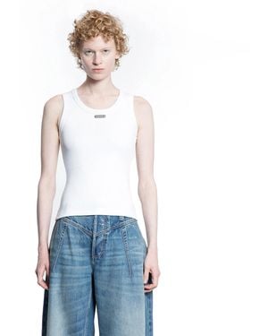 McQueen Placket Tank Top - White
