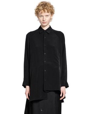 Yohji Yamamoto Raglan Long Sleeves Blouse - Black