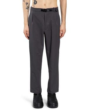 Goldwin One Tuck Tapered Stretch Trousers - Blue