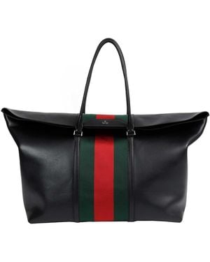 Gucci Mega Web Trademark Medium Duffle Bag - Black