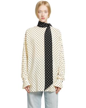 Valentino Polka Dot Blouse - Natural