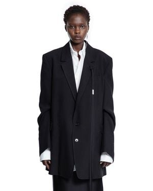 Ann Demeulemeester Agnes High Comfot Tailored Blazer - Blue