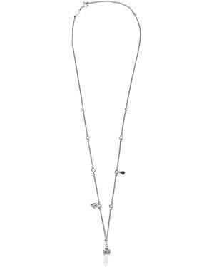 Ann Demeulemeester Impi Necklace With Quartz - Metallic