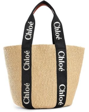 Chloé Large Woody Tote Bag - Natural