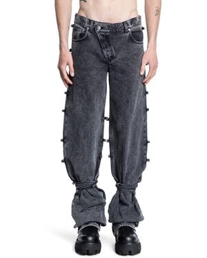 McQueen Tied Jeans - Black