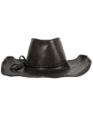 Ann Demeulemeester Joleik Leather Hat - Black