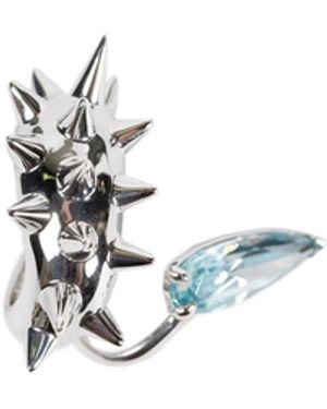 ALAN CROCETTI Mini Spike Alien Aqua Ear Cuff - Metallic