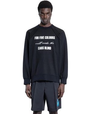 Undercover Raglan Sleeve Long-Sleeve T-Shirt With Bold Typography - Black