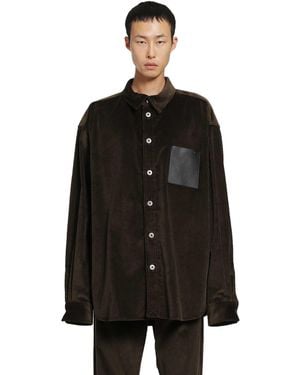 Loewe Cotton Corduroy Shirt - Black