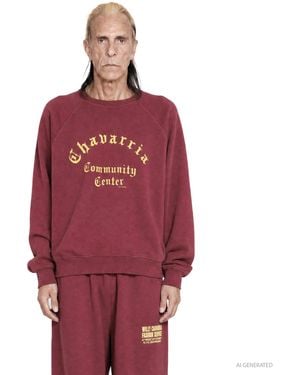 Willy Chavarria Comunity Centre Standard Sweatshirt - Red