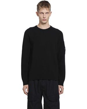 C.P. Company Lambswool Lens Jumper - Black