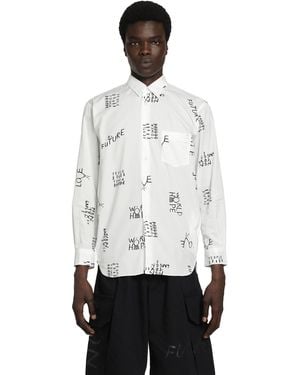 Comme des Garçons Slogan Shirt - White