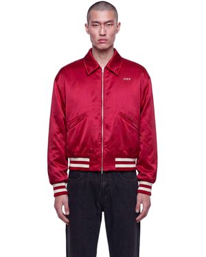 Second Layer Aces Satin Club Jacket - Red