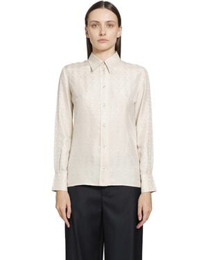 Gucci Habotai Jacquard Shirt - Natural