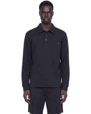 Valentino Jersey Pocket Polo Shirt - Blue