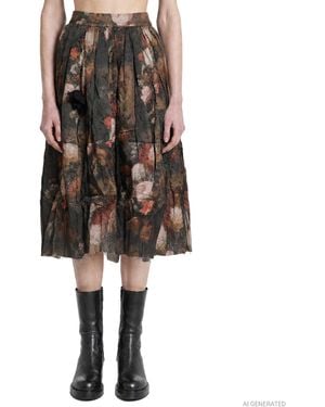 Aleksandr Manamïs Les Portraits Ll Bow Skirt - Black