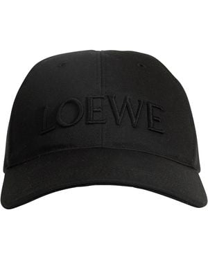 Loewe Logo-Embroidered Canvas Baseball Cap - Black