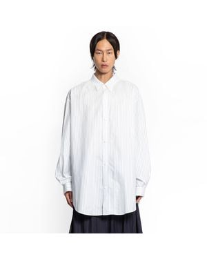 Hed Mayner Pinstriped Shirt - White